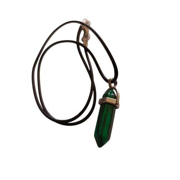 Faux Green Marble Stone Short Necklace - Picture 1 of 3